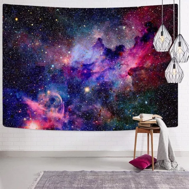 NEW Tapestry Wall Galaxy Purple Outer Space Cool Trippy Nebula Universe