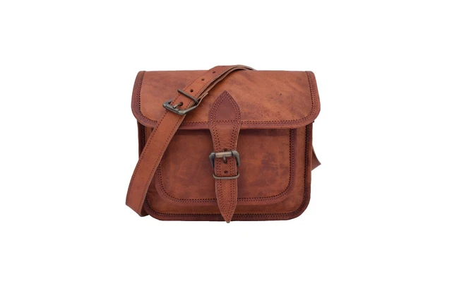 Fait à la Main Cuir Bandoulière Sac Porte-Monnaie Cartable Bride Messager Sacs 9