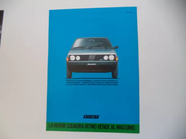 advertising Pubblicità 1984 FIAT RITMO 60 CL