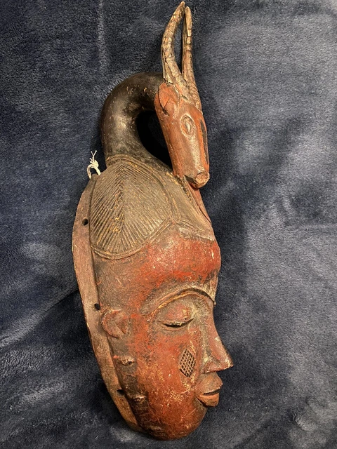 Estate Fresh African Pende Mask Democratic Republic of the Congo 18” C-1940