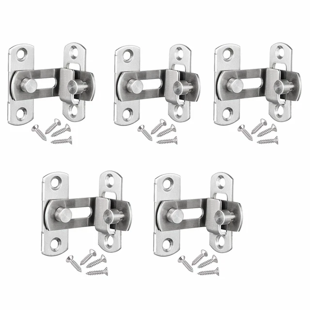 5x 90 Degree Stainless Steel Flip Latch Sliding Safety Door Bolt Lock Barn Gate