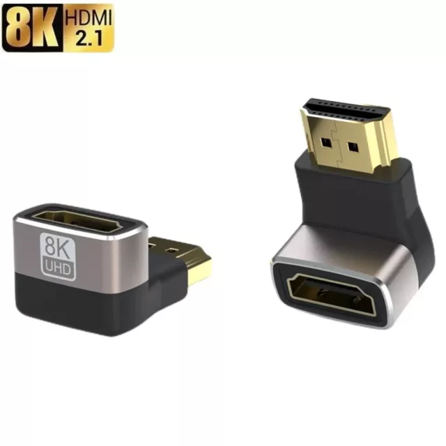 HDMI Stecker auf Buchse Winkeladapter 90° abgewinkelt 8k 4k 2k 1080p FULL HD