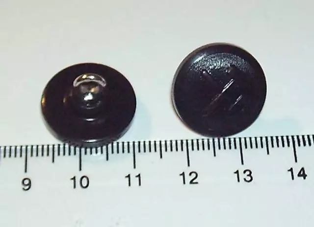 Knöpfe Bergbau schwarz 18mm 2 Stück (kn37)(je1,30)