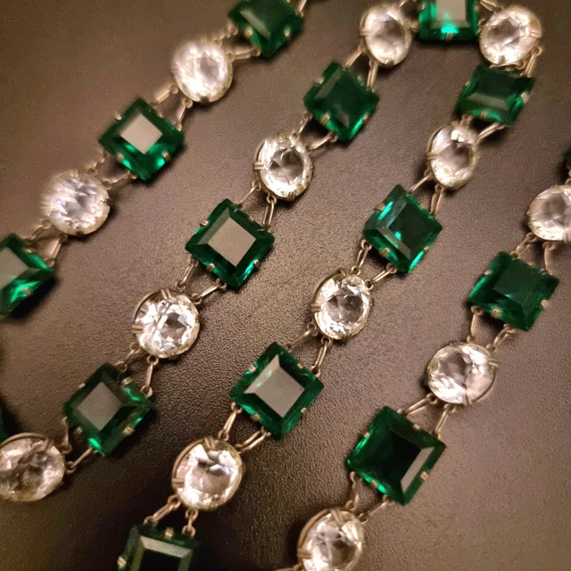 Collier Art Déco En Bakélite Verte Vintage - Occasion Très Bon état, Pièce Rare Des Années 1930 !