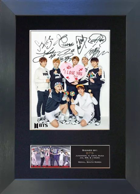 BTS No3 Signed Mounted Reproduction Autograph Photo Prints A4 761