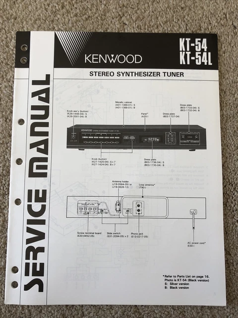 Tuner Audio Kenwood Stéréo KT-54L – Vintage, Fonctionnement OK – Bon état