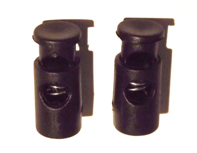 NUEVO 23mm X 10mm NEGRO 6mm ORIFICIO REDONDO AJUSTADORES TAPÓN BLOQUEO PALANCAS DE RESORTE
