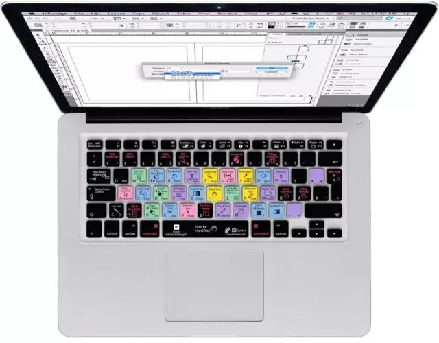 Tastatur-Abdeckung Shortcuts Hotkeys Skin für Adobe InDesign MacBook Pro / Air