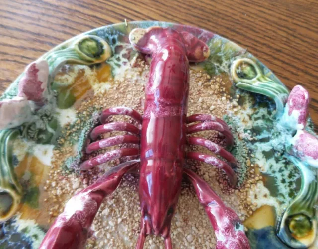 Vintage Majolica Lobster Wall Plate 2