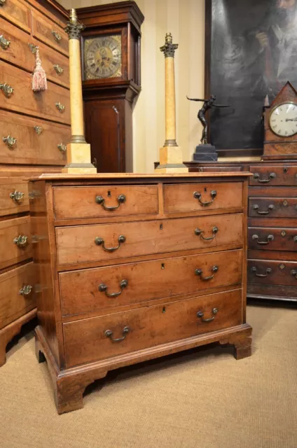 A George II Fruitwood / Walnut Small Chest Of Drawers.