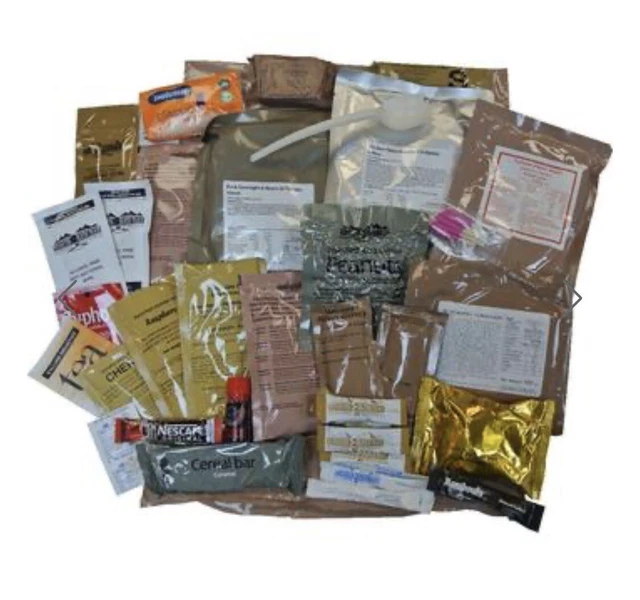 BRITISH ARMY RATION Pack (Genuine Military Issue) Menu 1 - 24 Hr ...