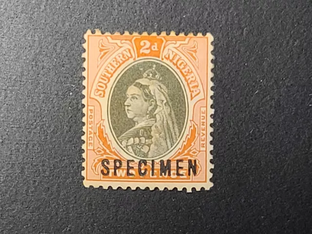 Southern Nigeria Specimen Stamp Two Pence 2d Queen Victoria QV Mint Nice Old