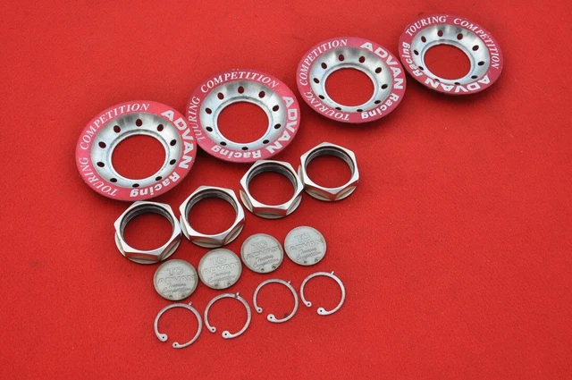 JDM yokohama TC ADVAN CENTER CAP 4caps RED (fit SUPER ADVAN SA3R) 140mm CIVIC