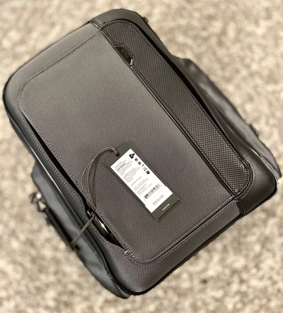 NEW MINT Tumi Arrive Larson Mens Leather Backpack Titanium Grey Black 142416T491