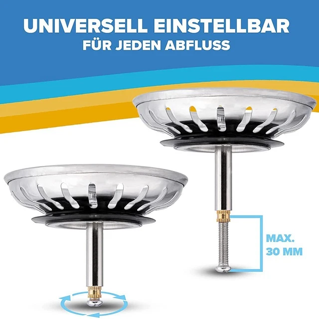 Fregadero Acero Inoxidable Residuos Práctico Cocina Tamiz Accesorios Acceso 1St Desagüe
