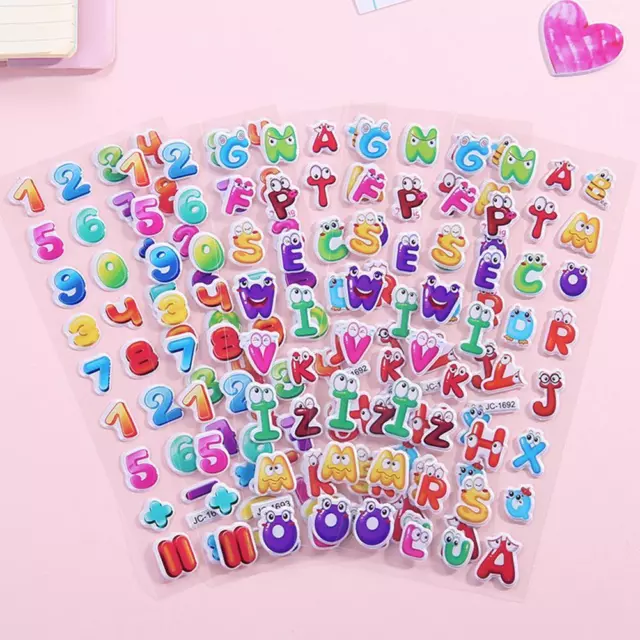 1sheet 3D Cartoon Kids Bubble Stickers Classic Toys Reward AU Q7M2 School A3J1