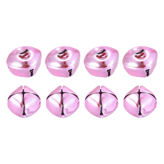 Jingle Bells, 25mm 8pcs Small Bells for Crafts DIY Christmas, Pink