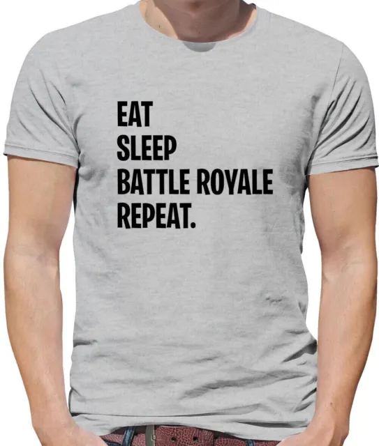 Eat Sleep Battle Royale Ripetere - T-Shirt - Gamer Gioco PC Da Gaming
