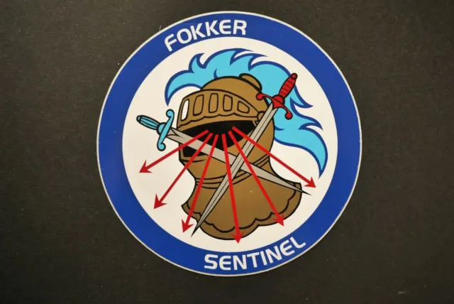 * 1980s Fokker F27 Sentinel MPA 11 1/2 cm promotional sticker * not peeled