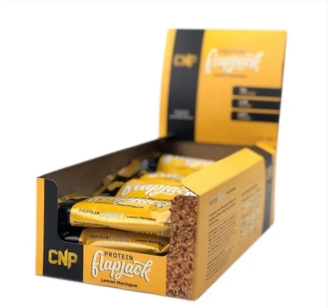 CNP Protein Flapjacks 12 x 75g Bars, Lemon Meringue (BB 12/3/24)