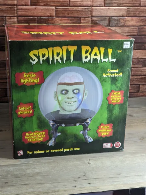 Spirit Ball Animated Floating Frankenstein Head Globe 14" Gemmy Halloween New