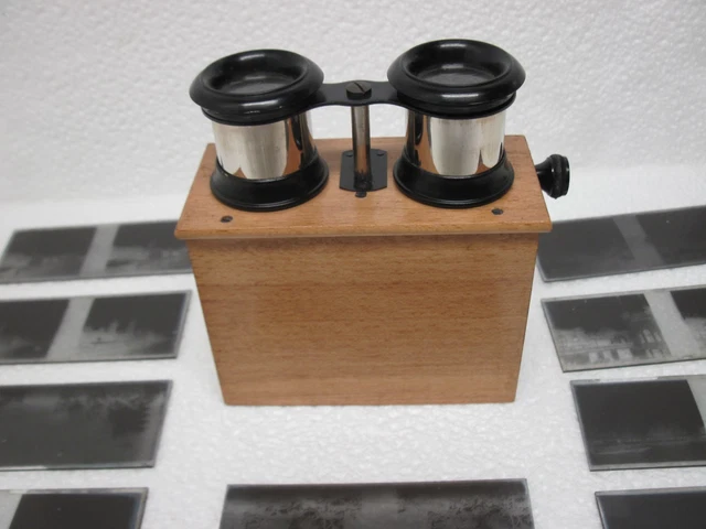 Projecteur stéréoscopique Unis France antique en bois avec