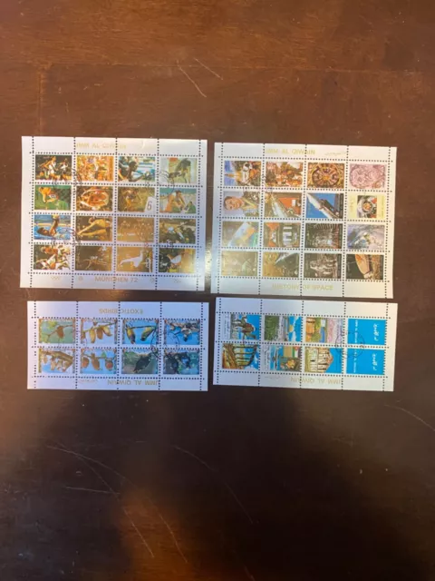 Lot of 500+ Umm Al Qiwain stamps MNH in Blocks