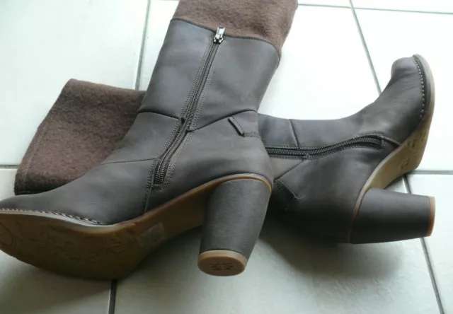 Bottes femme El Naturalita neuves pointure 39 cuir marron  bottines chaussures