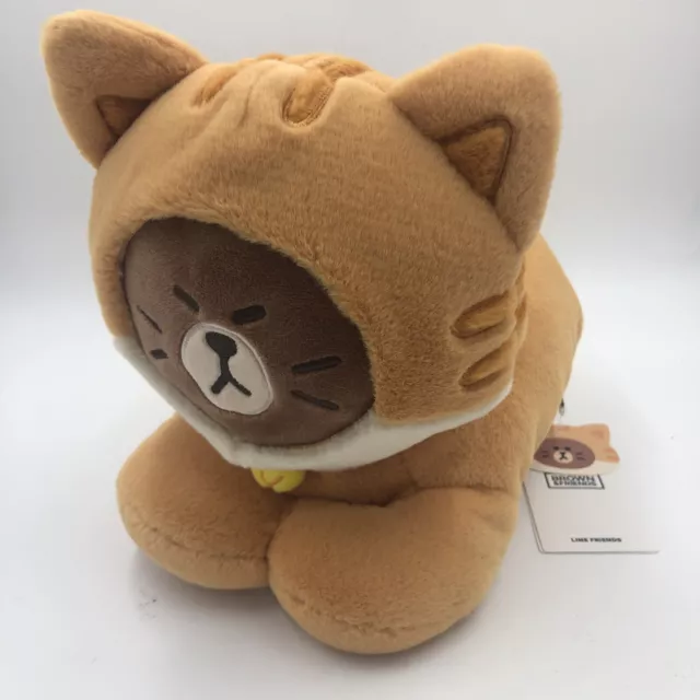 Brown & Friends Kitten Cat, Brown the bear Kitten RARE Plush Cat Line Friends