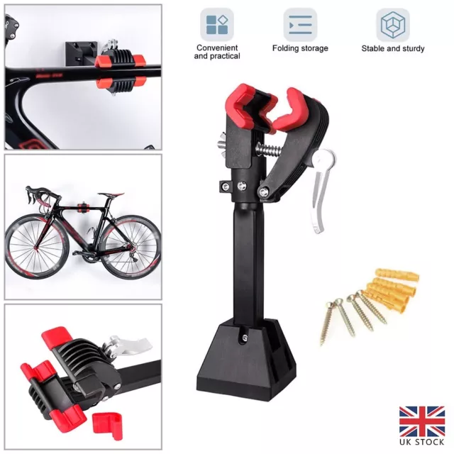 Mechanic Bike Repair Stand Home Maintenance Wall Mount Adjustment Clamp Foldable