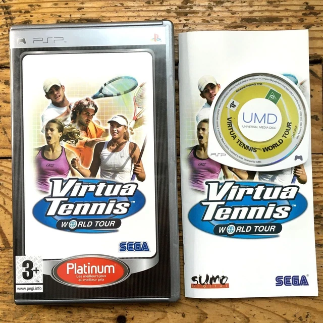 Virtua Tennis World Tour Platinum Complet Boîte Notice Sony Psp Pal Fr Cib Ovp