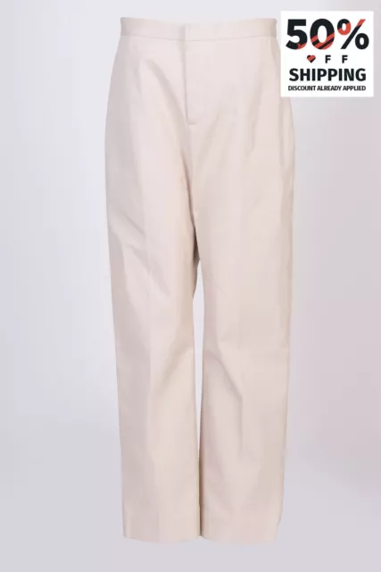 RRP €350 DEVEAUX NEW YORK Trousers US8 XL High Waist Flat Front Made in USA