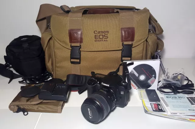 CANON EOS 30D Digital SLR Camera with lens kit. Less than 9000 shots of use