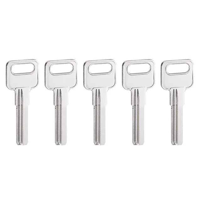 Key Blanks, 29mm Length 2 Slot Brass New Uncut Replacement Tool 5 Pcs