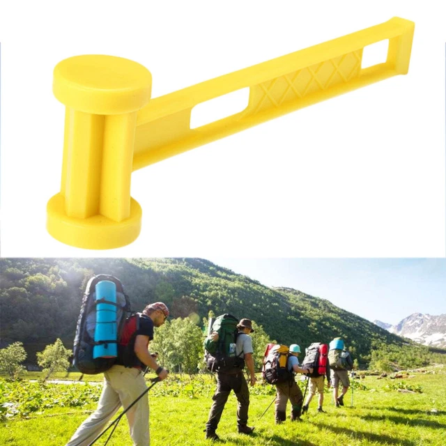 Maillet De Camping Marteau Piquet Tente - Outil Multifonction Portable En Alliage Aluminium Et Acier (Or)