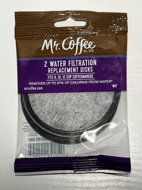 Mr. Coffee Water Filtration Disks (Pack of 2) Removes 97% Of Chlorine