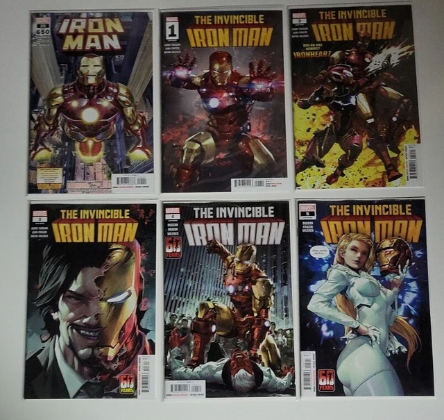 Invincible Iron Man (2023) #1-5 + Iron Man #25 (2023) Vf Set Run Marvel Comics