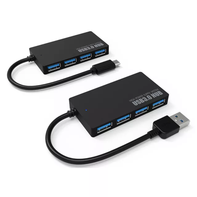 Usb Hub with 4 Ports Ultra-thin 4-port Usb 3.0 Hub for Pc Connectivity Expansion