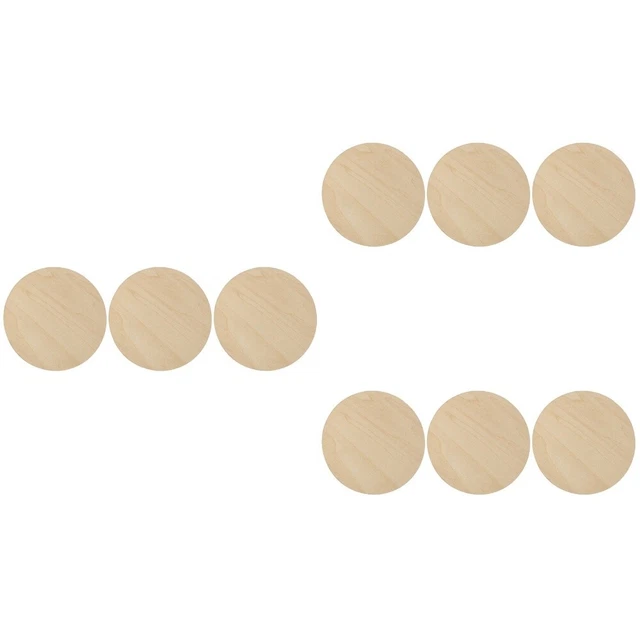 9 ud. anillos de madera para manualidades discos de madera vacíos paneles de pintura redondos discos de madera