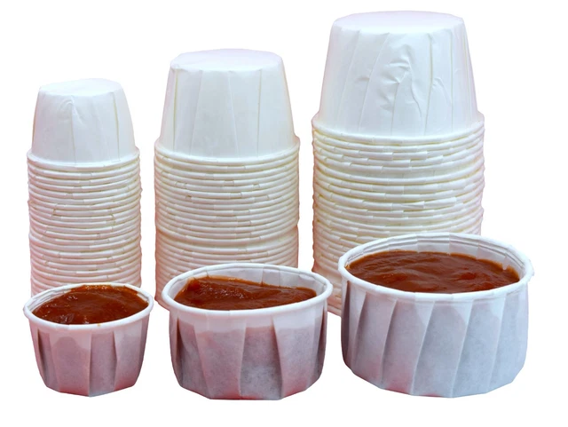 Compostable Kraft Paper Portion Pots – Soufflé Sauce Cups – 2oz 4oz 6oz 7oz – Microwave & Freezer Safe