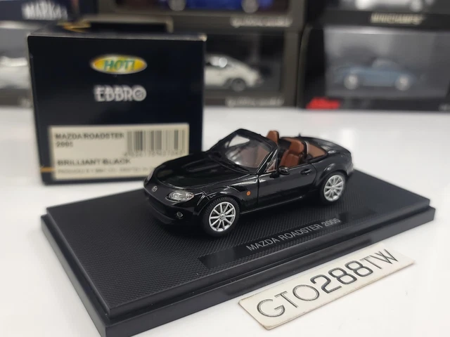 EBBRO「MAZDA ROADSTER 2005」 EBBRO ESCALA 1:43 Mazda MX-5 Roadster 2005 (NC) negro brillante