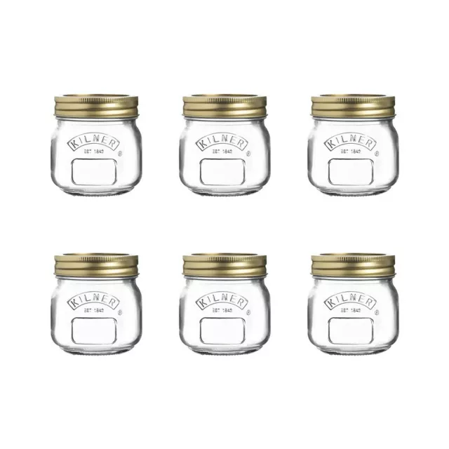 Kilner Genuine Preserve Glass Jar 250ml Set of 6 Brand New