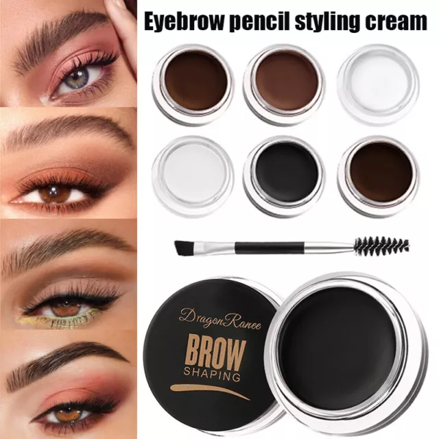 Eyebrow Tint Black Brown Cream Eyebrow Eyelash Full Dye Lash Kit SET Waterproof