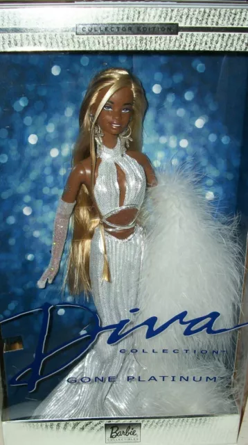 doll Barbie Diva gone platinum Black Blonde African American Xmas Gift Collector