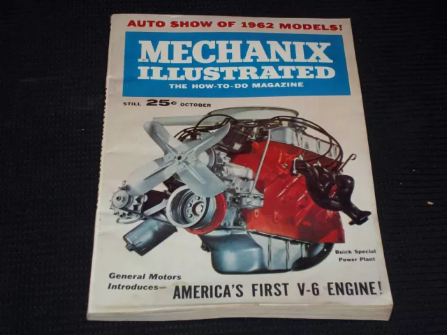 1962 October Mechanix Illustrated Magazine Very Nice Front Cover - L 14454