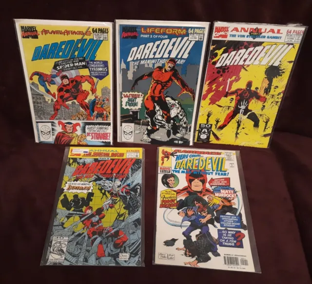 5 Daredevil Comic Bundle - Annuals - Job Lot - Dr Strange - Spider-Man - 64 page