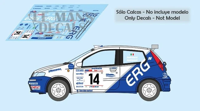Autocollants Citroën Saxo S1600 Rallye Villajoyosa 2004 - Décals Pour Maquettes 1:32, 1:43, 1:24, 1:18