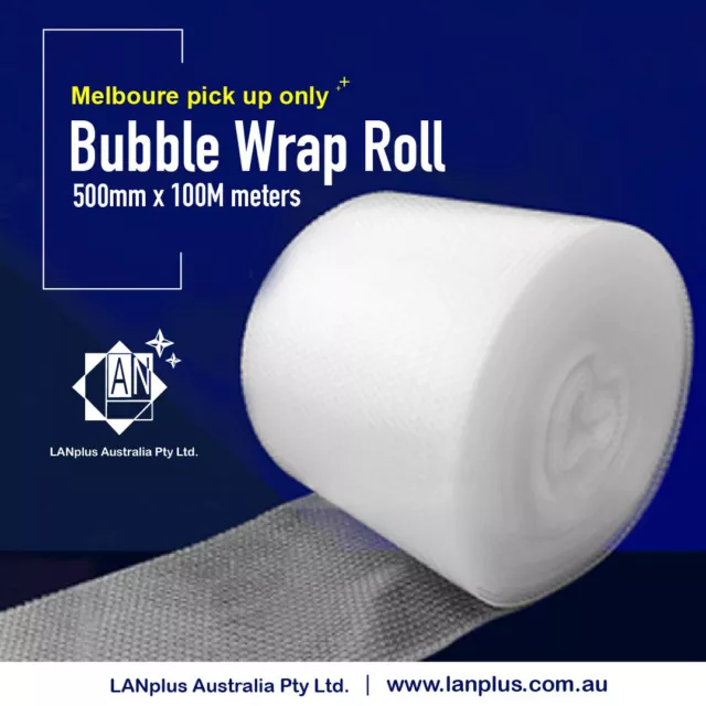 NEW 500mm x 100M meters Bubble Wrap Roll 10mm Bubbles Melboure Pick up Only