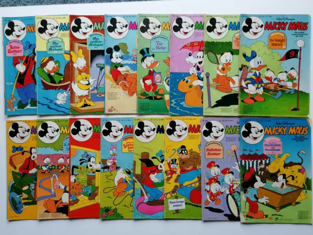 Walt Disneys Micky Maus EHAPA-Verlag 16 Hefte aus 1981 (S39)