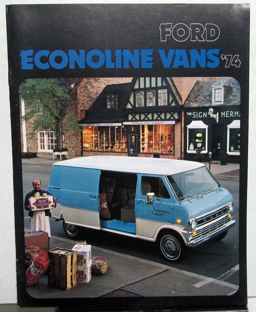 1974 FORD ECONOLINE E 100 200 300 Van Truck Model Brochure & Specs
